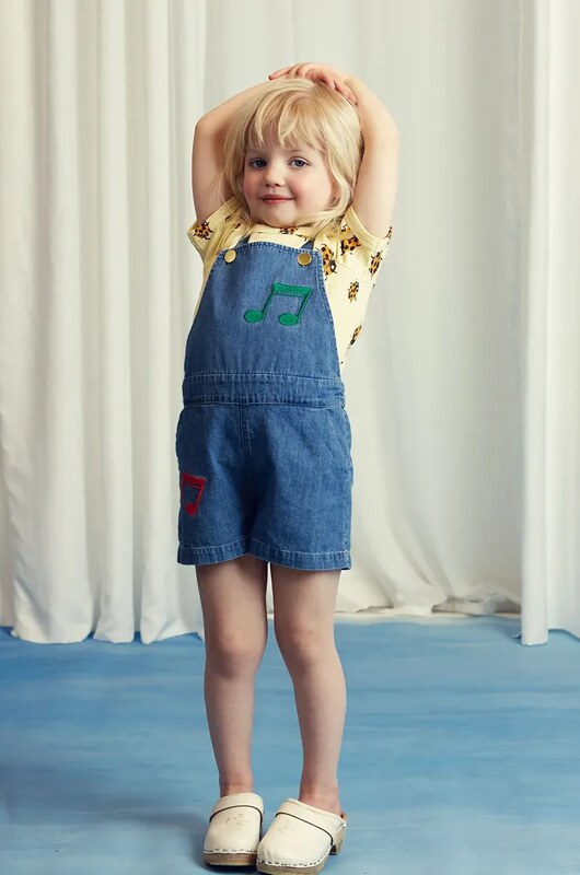 Детски дънков гащеризон Mini Rodini Note