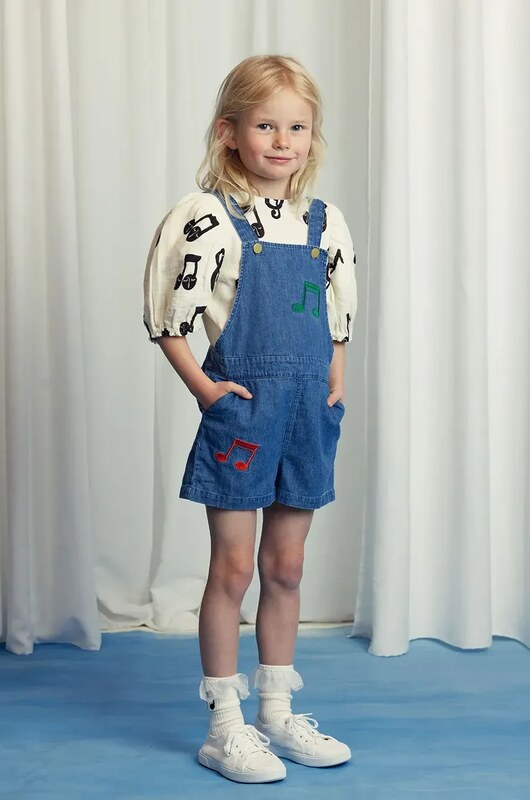 Детски дънков гащеризон Mini Rodini Note