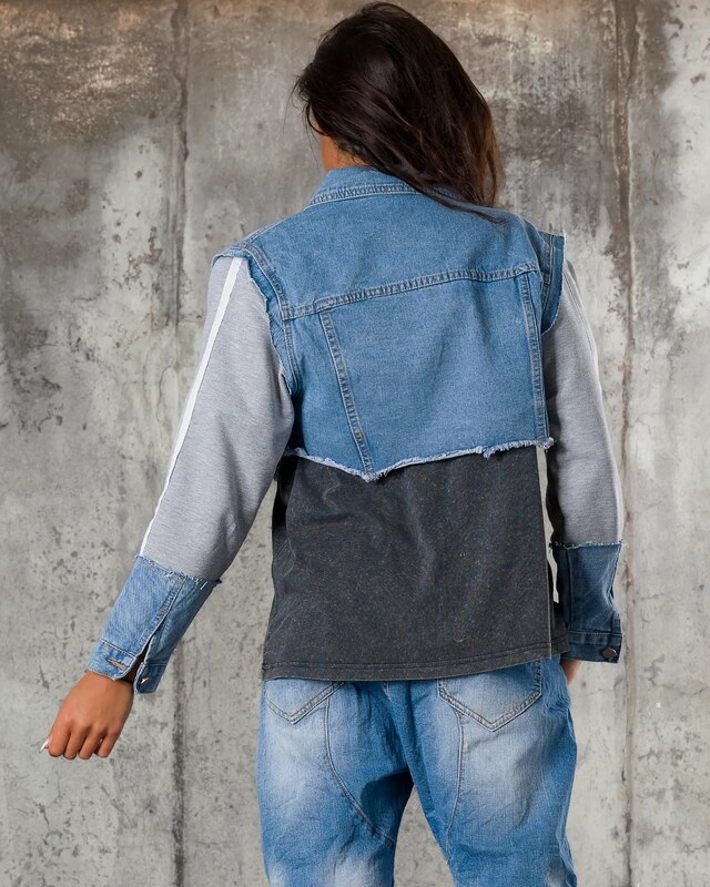 ExclusiveJeans Яке Do It For The Plot, Деним/Сив Цвят