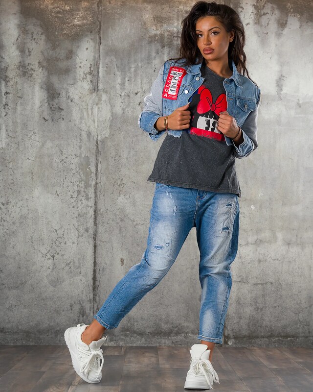 ExclusiveJeans Яке Do It For The Plot, Деним/Сив Цвят