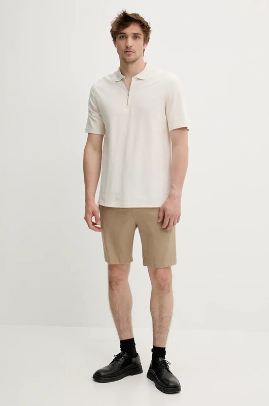 Памучна тениска с яка Samsoe Samsoe SAMAC