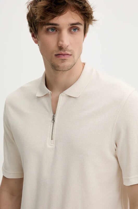 Памучна тениска с яка Samsoe Samsoe SAMAC