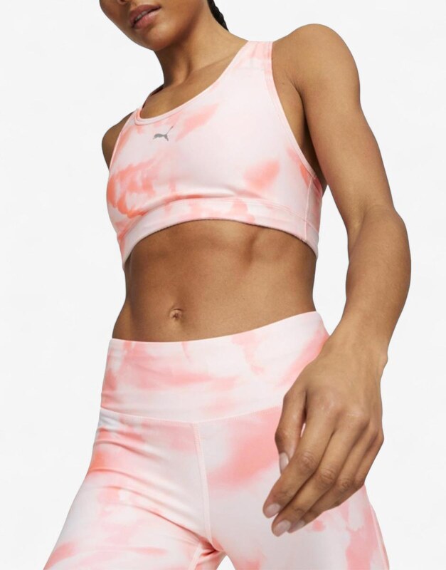 PUMA Run 4Keeps Mid Impact Bra Pink
