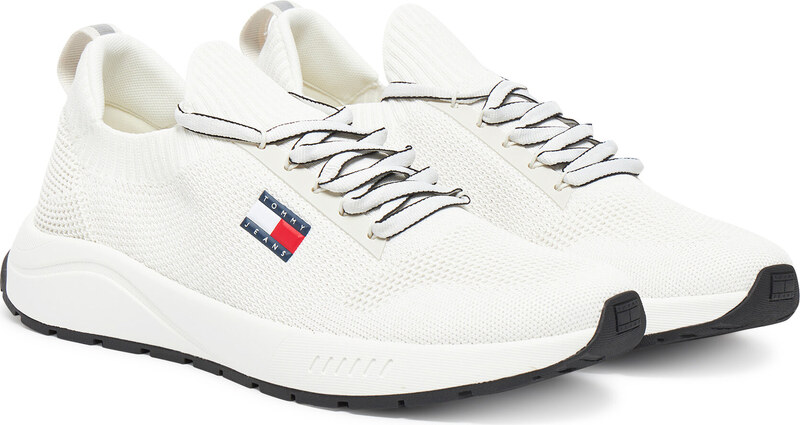 Сникърси Tommy Jeans Tjm Runner Knitted EM0EM01580 Екрю