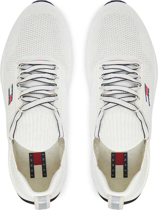 Сникърси Tommy Jeans Tjm Runner Knitted EM0EM01580 Екрю