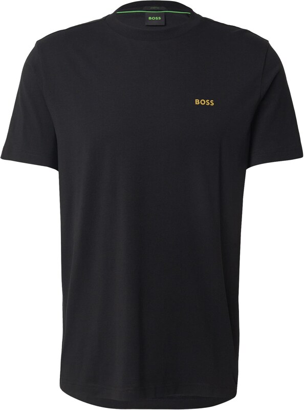 BOSS Тениска горчица / златистожълто / черно