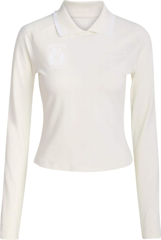ADIDAS ORIGINALS Тениска 'Long-Sleeve Crest' бяло / мръсно бяло