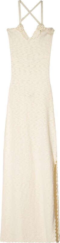 Bershka Плетена рокля светлобежово