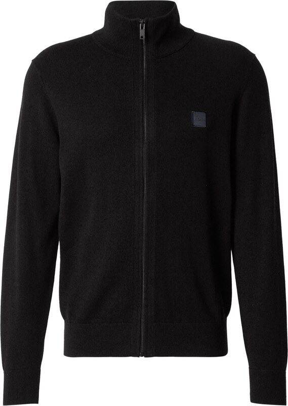 BOSS Плетена жилетка 'Kano' морскосиньо / тъмносиво