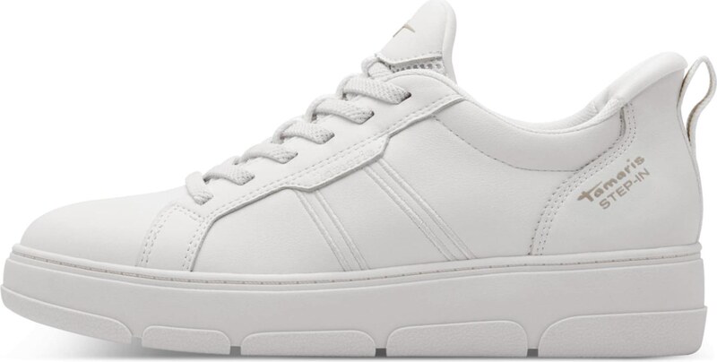 Tamaris Ниски маратонки светлобежово / бяло