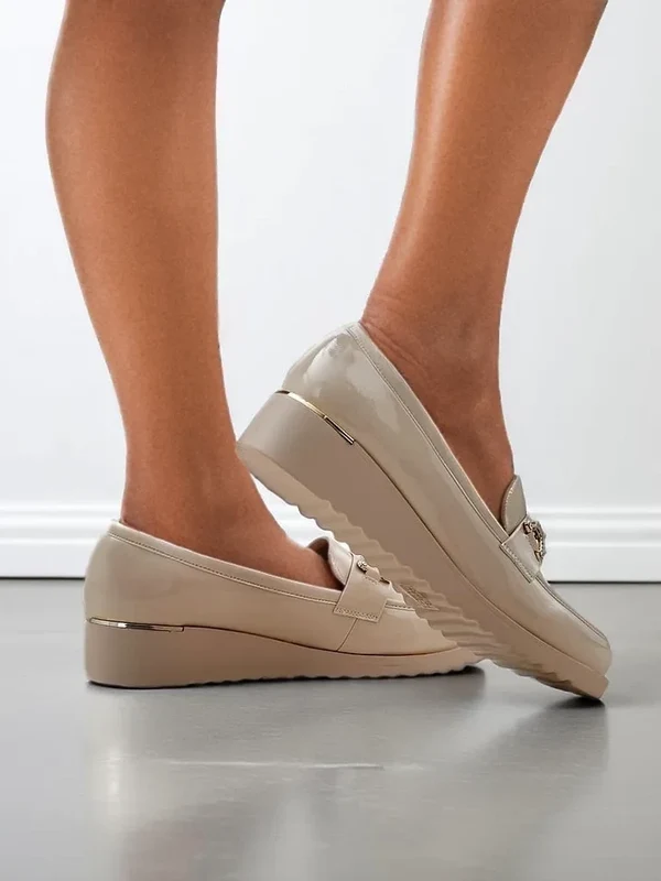 Resti Women's moccasins on a low wedge Leffo