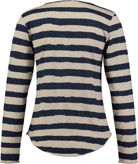 Key Largo Тениска 'Happiness' бежово / нейви синьо