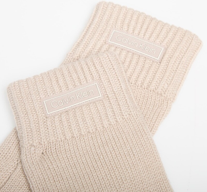 Ръкавици Calvin Klein Patch Wool Knitted Brown Universal