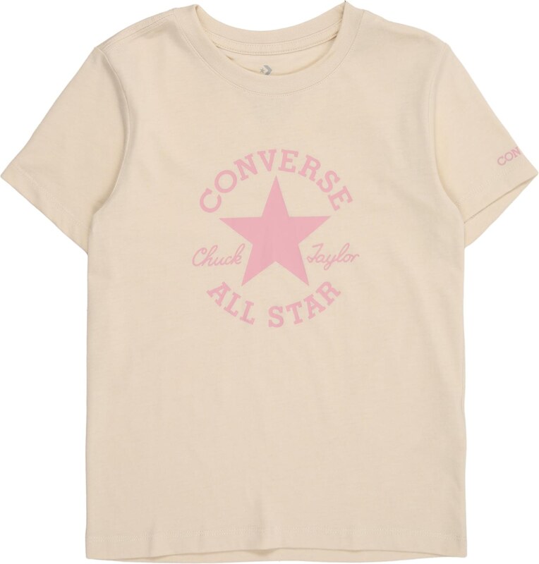 CONVERSE Тениска кремаво / бледорозово