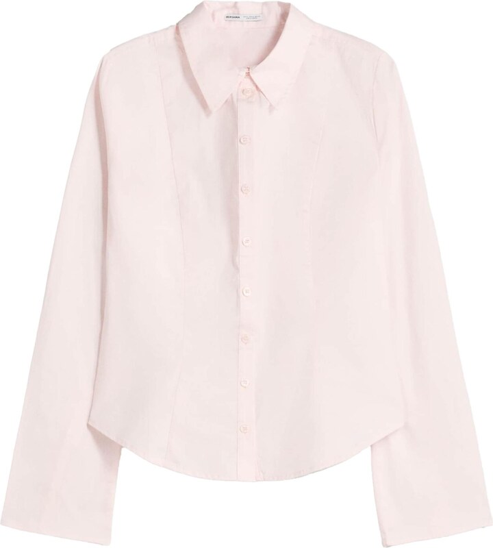 Bershka Блуза бледорозово