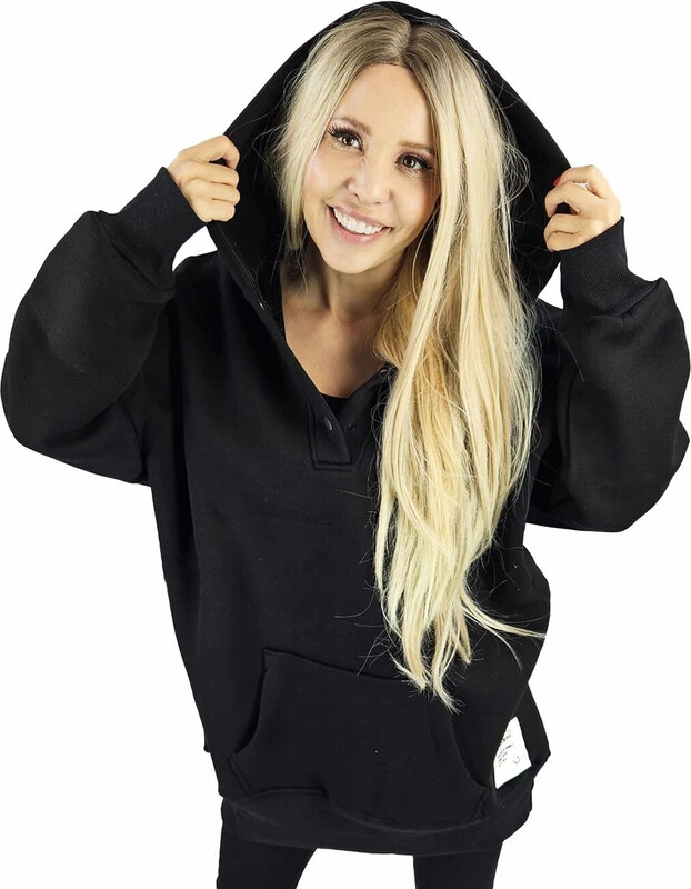 Pri Warm, smooth oversize hooded sweatshirt JANET