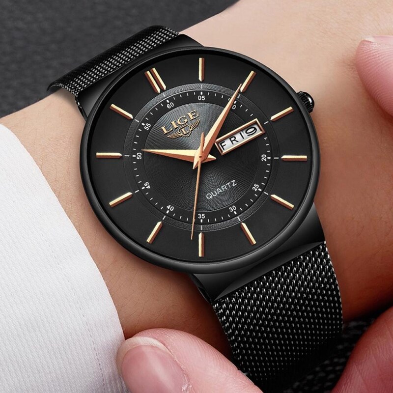 Часовник LIGE KI-6316 - Черен