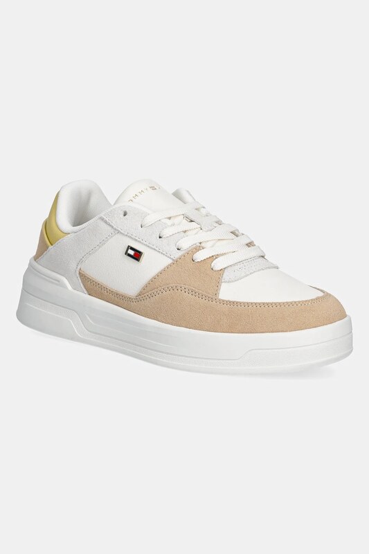Кожени маратонки Tommy Hilfiger ESSENTIAL BASKET SNEAKER