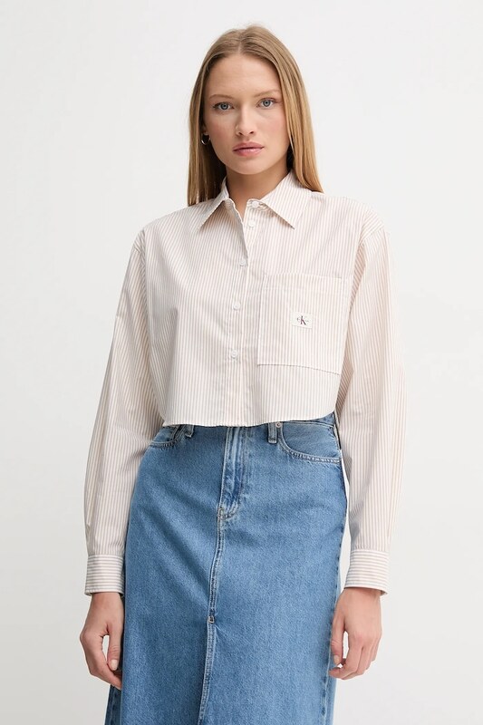 Памучна риза Calvin Klein Jeans