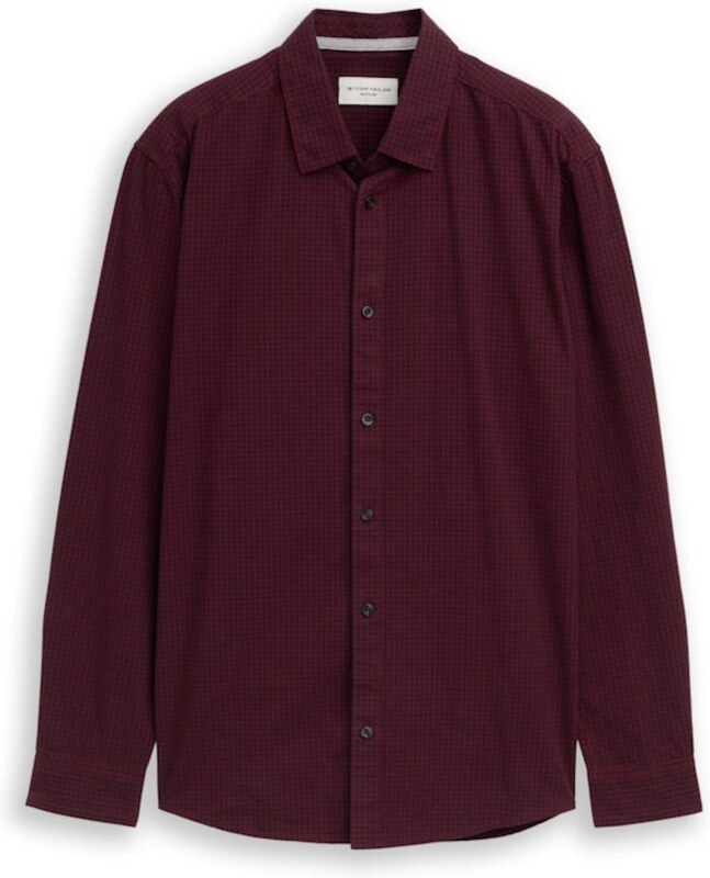 TOM TAILOR Риза винено червено / черно