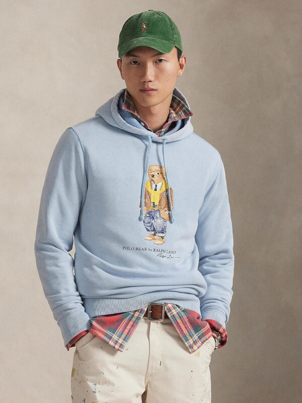 Polo Ralph Lauren Суичър 'Seasonal' син деним / светлосиньо / светлокафяво / жълто