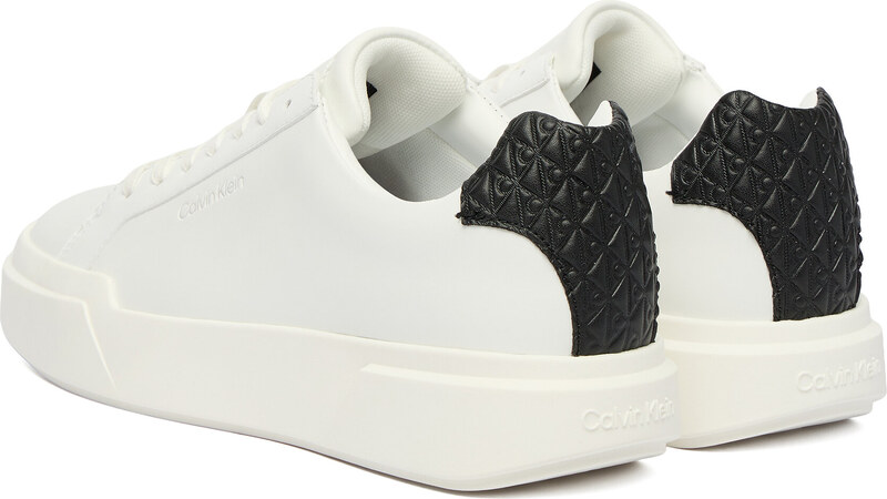 Сникърси Calvin Klein Chunky Cupsole Laceup Lth Bt Aop YW0YW02036 Бял