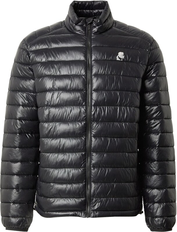 Karl Lagerfeld Преходно яке светлосиво / черно / бяло