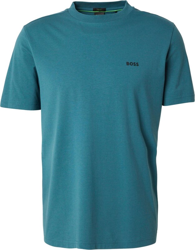 BOSS Тениска петрол / черно