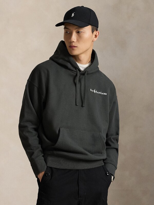 Polo Ralph Lauren Суичър тъмносиво / бяло