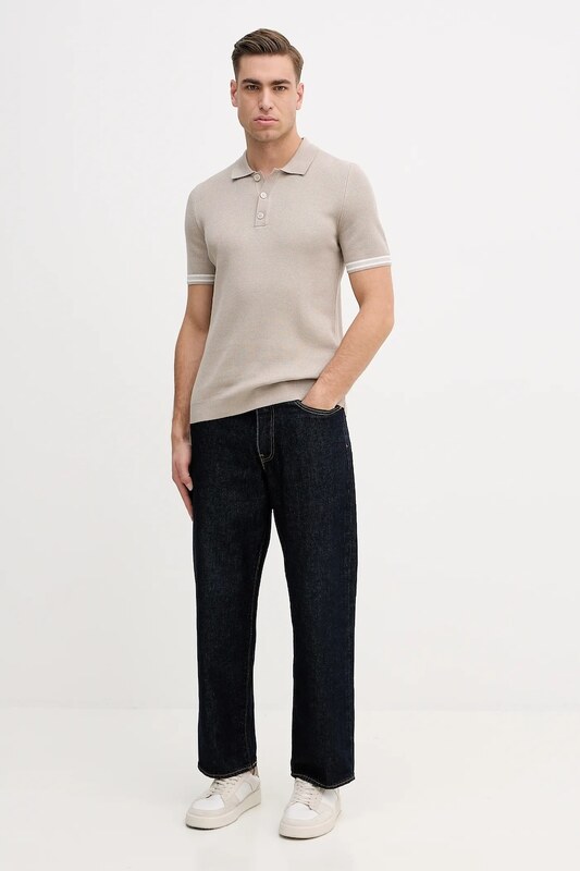 Памучна тениска с яка Joop!