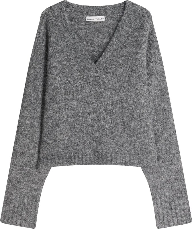 Bershka Пуловер тъмносиво