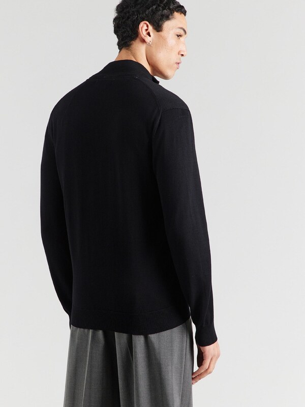 GUESS Плетена жилетка черно