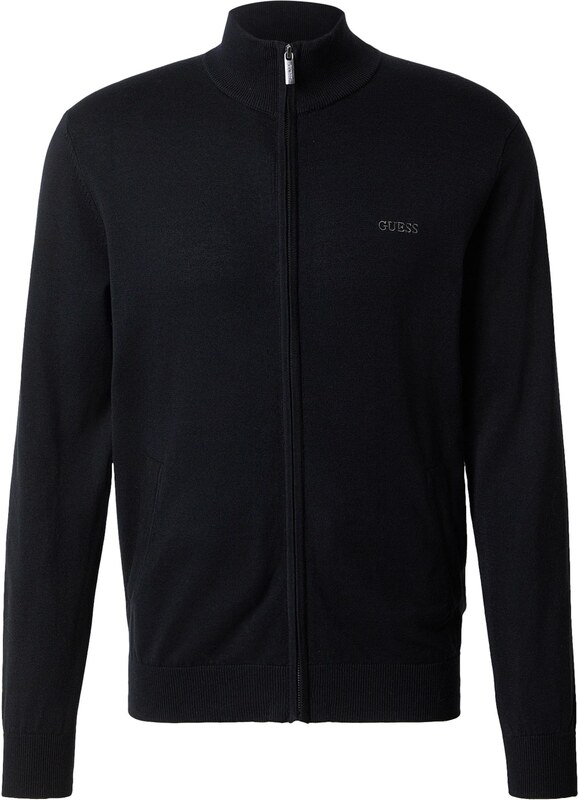 GUESS Плетена жилетка черно