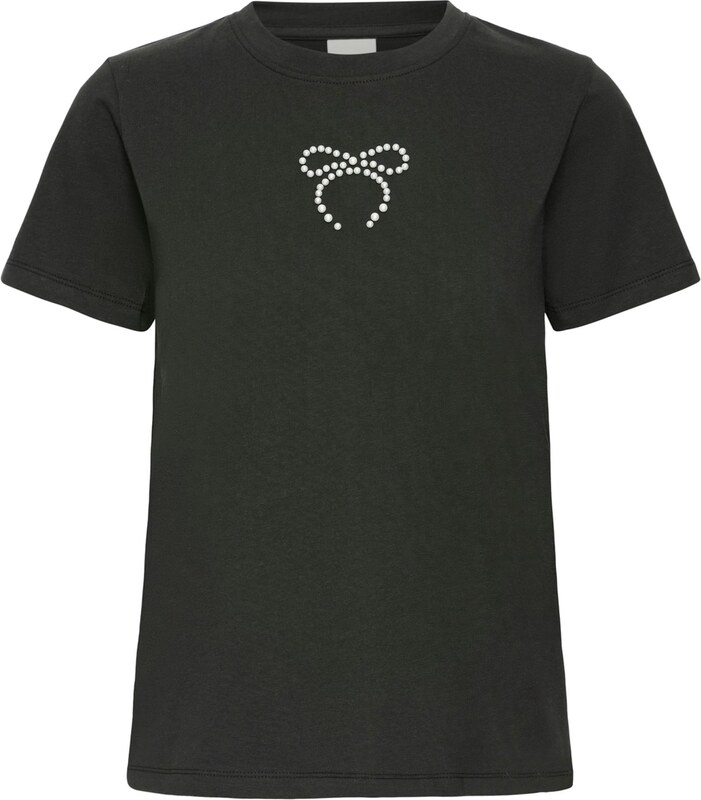 ICHI Тениска 'IHNYNNA' черно / перлено бяло