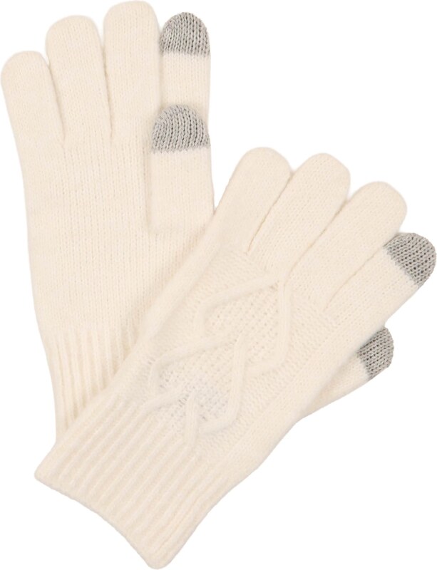 GAP Ръкавици сиво / бял памук