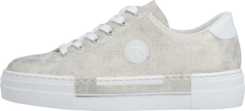 Rieker Ниски маратонки сиво-бежово / бяло