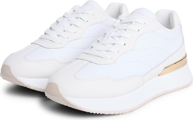 TOMMY HILFIGER Ниски маратонки 'Chic' екрю / бяло