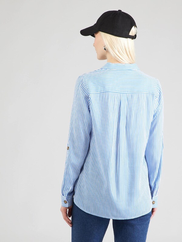 VERO MODA Блуза 'VMBumpy' небесносиньо / бяло