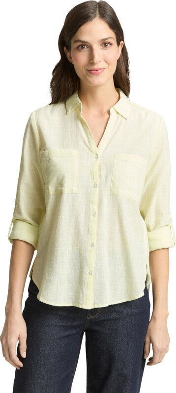 TOM TAILOR Блуза пастелно жълто