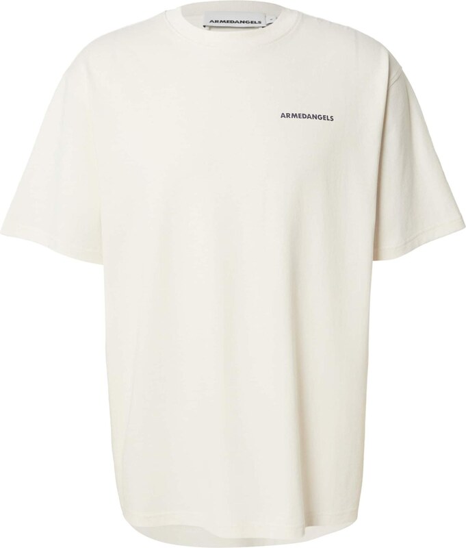 ARMEDANGELS Тениска 'MAARKOS' слонова кост / нейви синьо