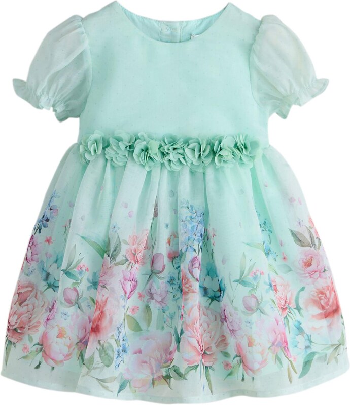 Next Рокля светлосиньо / зелено / мента / бледорозово