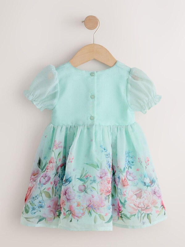Next Рокля светлосиньо / зелено / мента / бледорозово