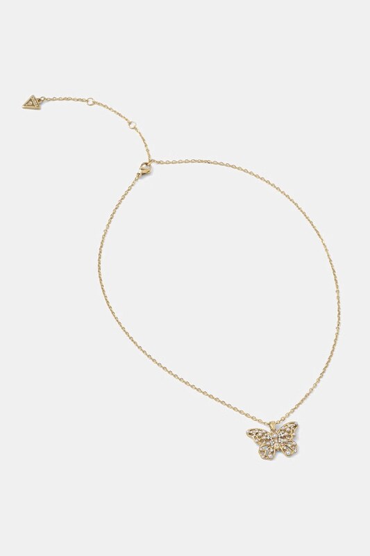 Guess колие с висулка дамско от неръждаема стомана BORBOLETA