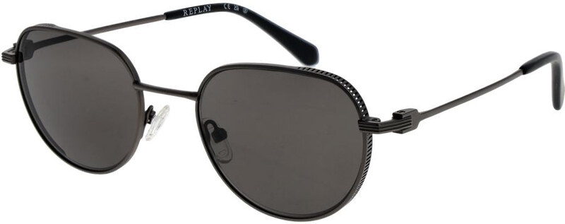 Replay Gray Metal Sunglasses