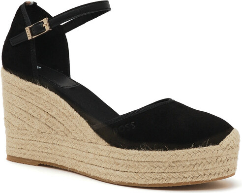 BOSS BLACK Кожени обувки на платформа madeira_wedge