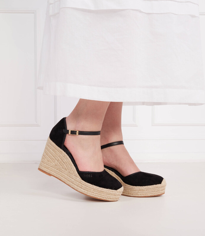 BOSS BLACK Кожени обувки на платформа madeira_wedge