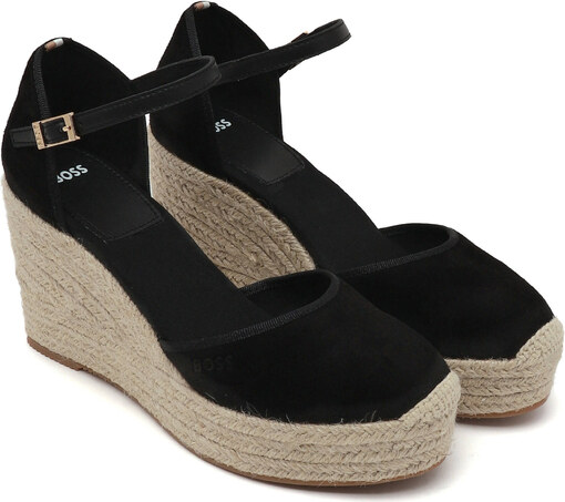 BOSS BLACK Кожени обувки на платформа madeira_wedge