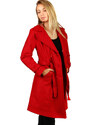Glara Fleece coat with fur collar
