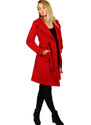 Glara Fleece coat with fur collar