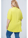 Gang МАКСИ блуза в жълто с издължен гръб